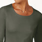 Karen Scott Women's Cotton Scoop-Neck Top Green Size Petite Extra Large
