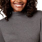 Karen Scott Women's Petite Cotton Mock-Neck Top Gray Size Small