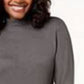 Karen Scott Women's Long-Sleeve Mock-Neck Cotton Top Charcoal Size Petite Petite