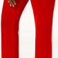 Karen Scott Women's Classic Fleece Elastic Waist Pants Bright Red Size Petite Small