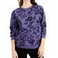 Karen Scott Women's Printed Sweatshirt  Cassis Size Small