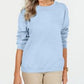Karen Scott Women's Fleece Sweatshirt Blue Size Medium