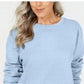 Karen Scott Women's Fleece Sweatshirt Blue Size Medium