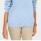 Karen Scott Women's Fleece Sweatshirt Blue Size Medium