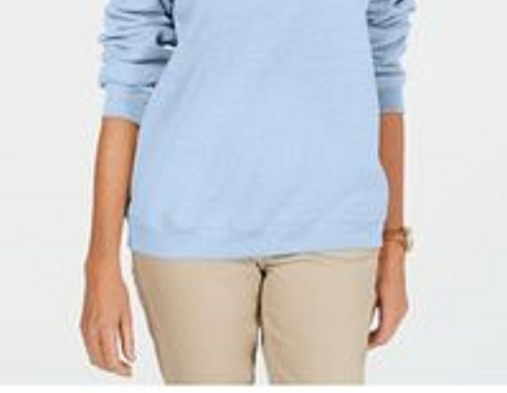 Karen Scott Women's Fleece Sweatshirt Blue Size Medium