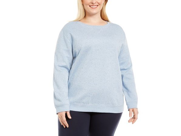 Karen Scott Women's Fleece Sweatshirt Blue Size 2 Extra Large