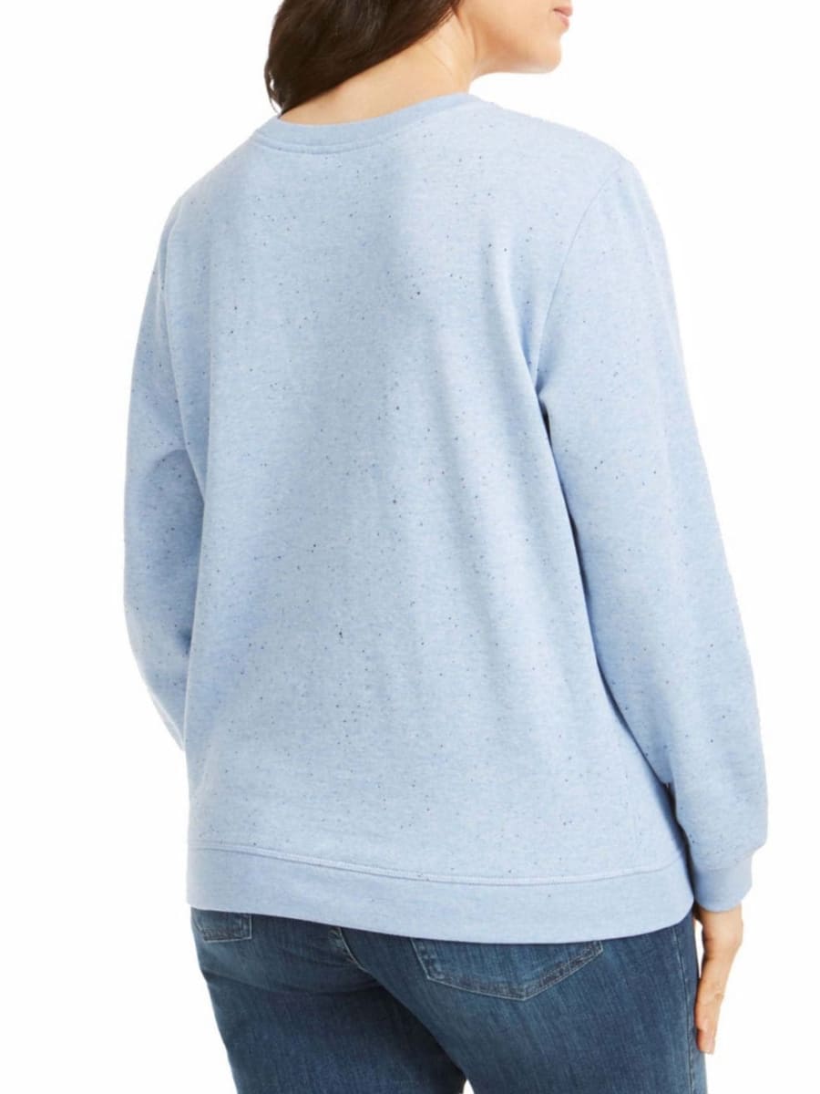 Karen Scott Women's Fleece Sweatshirt Blue Size 2 Extra Large