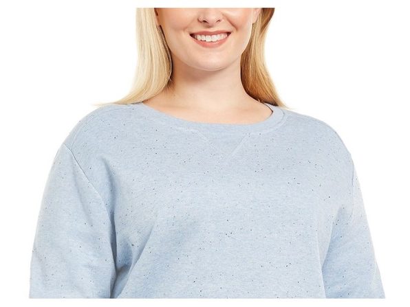 Karen Scott Women's Fleece Sweatshirt Blue Size 2 Extra Large