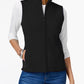 Karen Scott Women's Petite Zeroproof Fleece Vest Black Size Medium