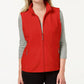 Karen Scott Women's Petite Fleece Zip-Front Vest  Red Size Petite Small