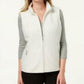 Karen Scott Women's Fleece Zip-Front Vest White Size Petite Extra Large