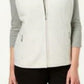 Karen Scott Women's Fleece Zip-Front Vest White Size Petite Extra Large