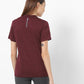 Style & Co Women's Printed V Neck T-Shirt Wine Size Petite XL