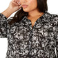 Style & Co Women's Plus Size Floral-Print Peplum Blouse Shadow Blossom Size 2 Extra Large