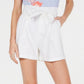 INC International Concepts Women's Paperbag Shorts White Size Medium