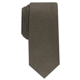 Alfani Men's Solid Texture Slim Tie Dark Yellow Size Regular