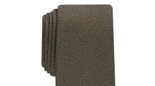 Alfani Men's Solid Texture Slim Tie Dark Yellow Size Regular