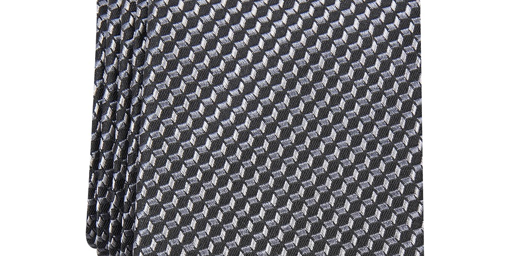 Alfani Men's Neat Slim Tie Black Size Regular