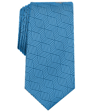 Alfani Men's Geometric Tie  Navy Size Regular