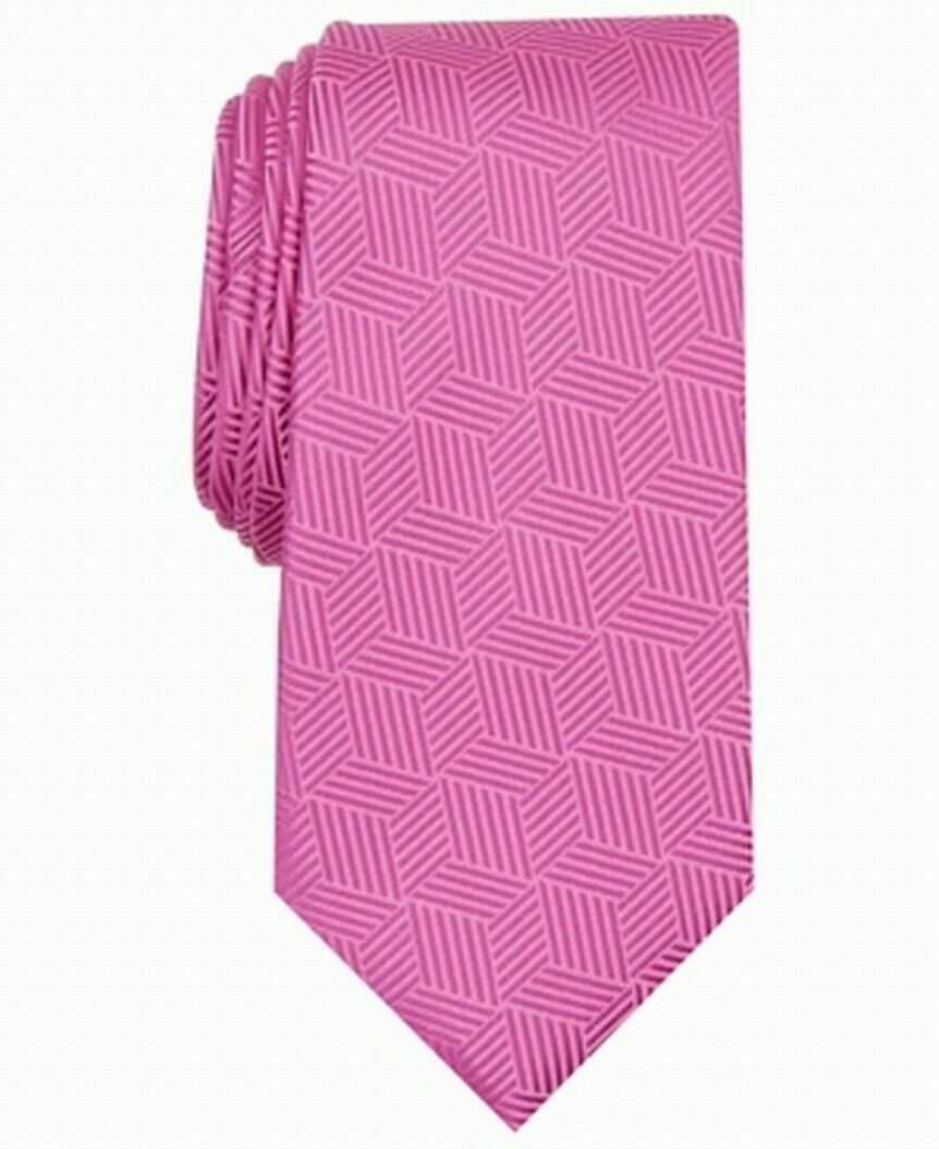 Alfani Men's Geometric Tie Pink Size Regular