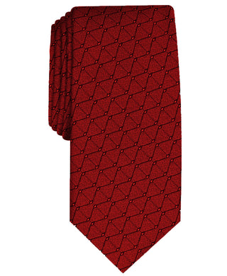 Alfani Men's Slim Geometric Tie  Red Size Regular