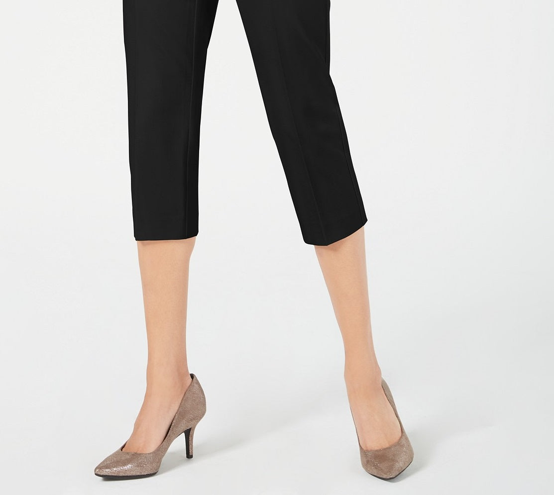Alfani Women's Straight-Leg Capri Pants  Black Size 8