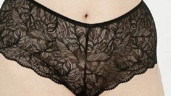 INC International Concepts Women's Plus Size Lace Boyshort Black Size Extra Large