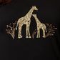 Karen Scott Women's Cotton Giraffe Pair T-Shirt Black Size Extra Large