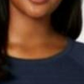 Karen Scott Women's Ribbed Cotton Pullover Sweater Navy Size Large