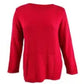 Karen Scott Women's Plus Size Curved-Hem Cotton Sweater Bright Red Size 3X