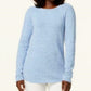 Karen Scott Women's Curved-Hem Sweater Blue Size Small