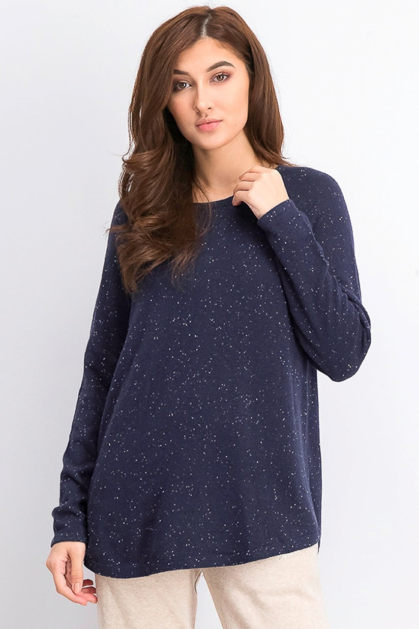 Karen Scott Women's Curved-Hem Sweater Blue Size X-Large