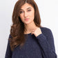 Karen Scott Women's Curved-Hem Sweater Blue Size X-Large