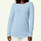 Karen Scott Women's Curved-Hem Sweater Blue Size Large