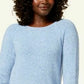 Karen Scott Women's Curved-Hem Sweater Blue Size Large