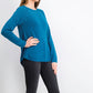 Karen Scott Women's Curved-Hem Sweater Navy Size Medium