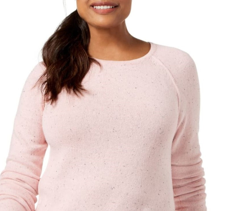 Karen Scott Women's Curved-Hem Sweater Purple Size Extra Large