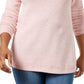 Karen Scott Women's Curved-Hem Sweater Purple Size Extra Large