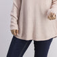 Karen Scott Women's Curved-Hem Sweater Ks Tea Rose Nep Size Extra Large