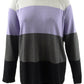 Karen Scott Women's Colorblocked Pullover Sweater Purple Size Large