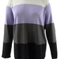 Karen Scott Women's Colorblocked Pullover Sweater Purple Combo Size Extra Large