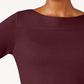 Karen Scott Women's Cotton Boat-Neck Top Medium Red Size XX-Large