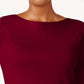 Karen Scott Women's Cotton Boat-Neck Top Wine Size Extra Large