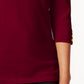 Karen Scott Women's Cotton Boat-Neck Top Wine Size Extra Large