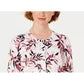 Karen Scott Women's Leaf-Print Cardigan White Size X-Large