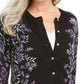 Karen Scott Women's Floral-Print Button-Up Cardigan Purple Size Small