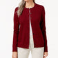 Karen Scott Women's Button-Down Cardigan  New Red Size Small