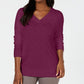 Karen Scott Women's Basket-Stitch Sweater Purple Size Medium