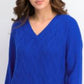 Karen Scott Women's Basket Stitch Sweater Bright Blue Size X-Small