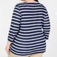 Karen Scott Women's Plus Size Printed 3/4-Sleeve Top Blue Size 2 Extra Large